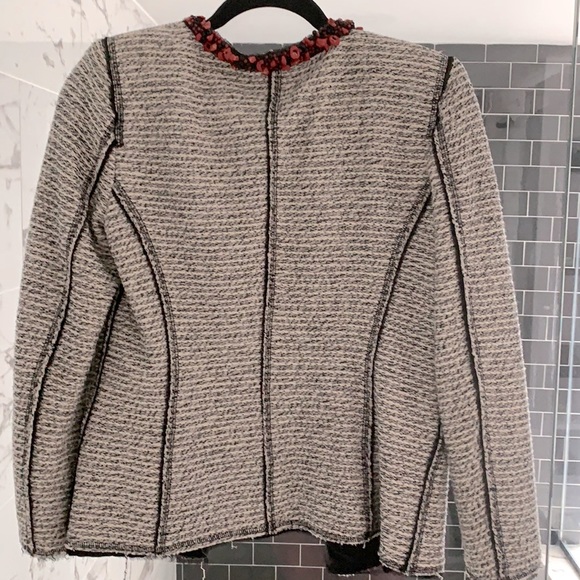 Zara Beaded Tweed Blazer - Picture 3 of 3